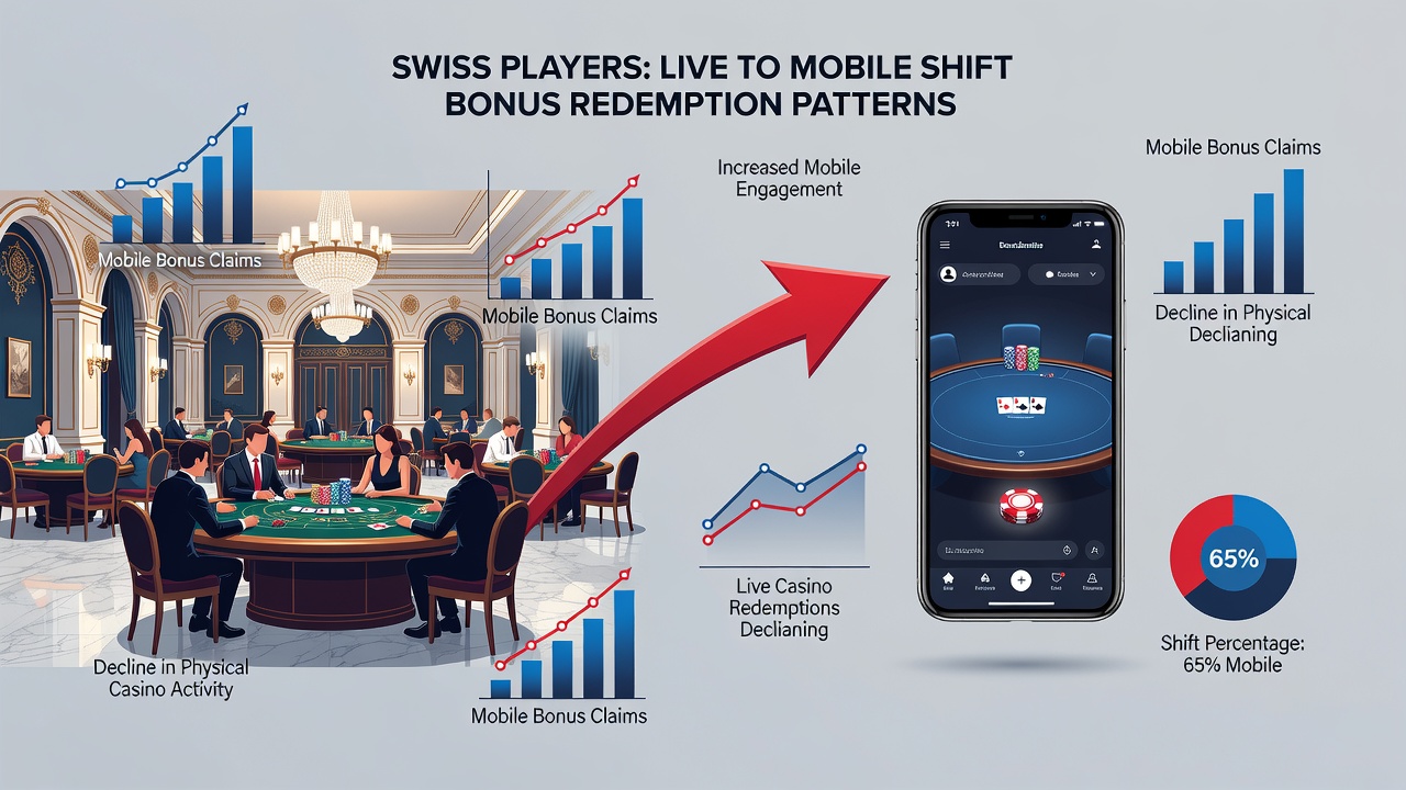 Mobile poker interface displaying active bonus offers and redemption options for Swiss users